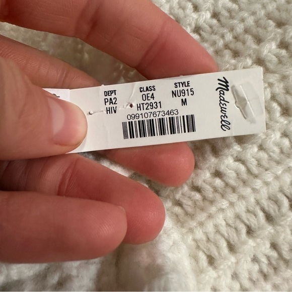 Madewell Pointelle-Stitch Mockneck Sweater heather ivory - Picture 5 of 5